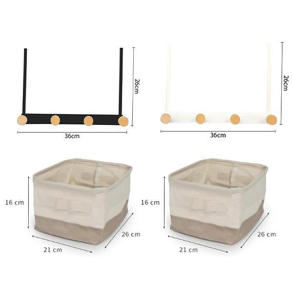 Set de Organización Hogar | Gancho para Puerta + Cesta de Almacenaje | Multifuncional