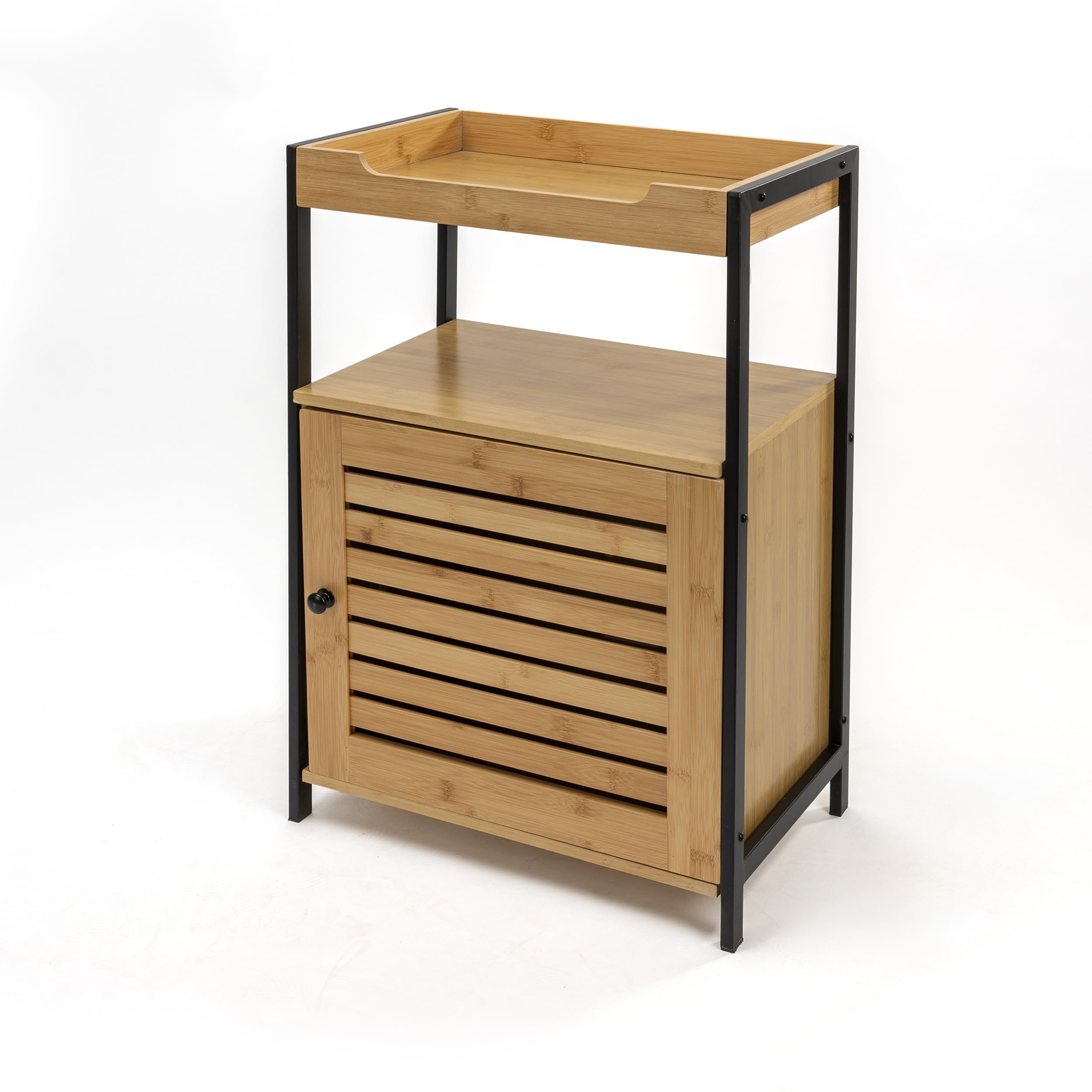 LIN HOME Mueble de Baño Antihumedad con Cajones Organización de Baño Moderna Diseño Impermeable y Ecológico Blanco Mate/Madera Natural