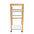 Carrito Organizador de Bambú Multinivel Móvil para Cocina con Ruedas 360° Canastas Desmontables Marco FSC Tablero MDF Impermeable Solución Inteligente de Almacenamiento Sostenible