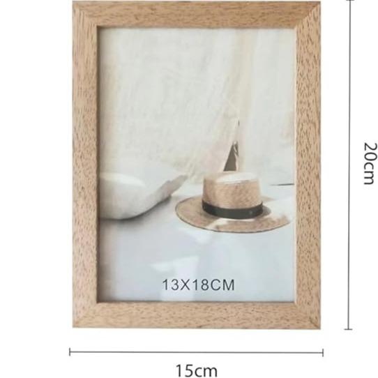 Marco de Madera Maciza Estilo Nórdico Minimalista Versátil para Uso Doméstico Alta Calidad Textura Natural Diseño Ecológico y Saludable Marco delgado de 1.8cm con uniones en ángulo de 45°
