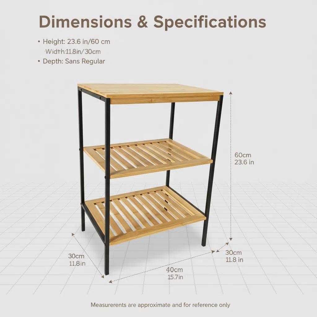 Estante de Bambú y Metal | Organizador Minimalista | Mueble Ecológico para el Hogar Rack de cocina en oferta