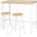 Conjunto de mesa y sillas de bar para hogares pequeños, estilo moderno y minimalista, mesa alta y barra muebles en oferta