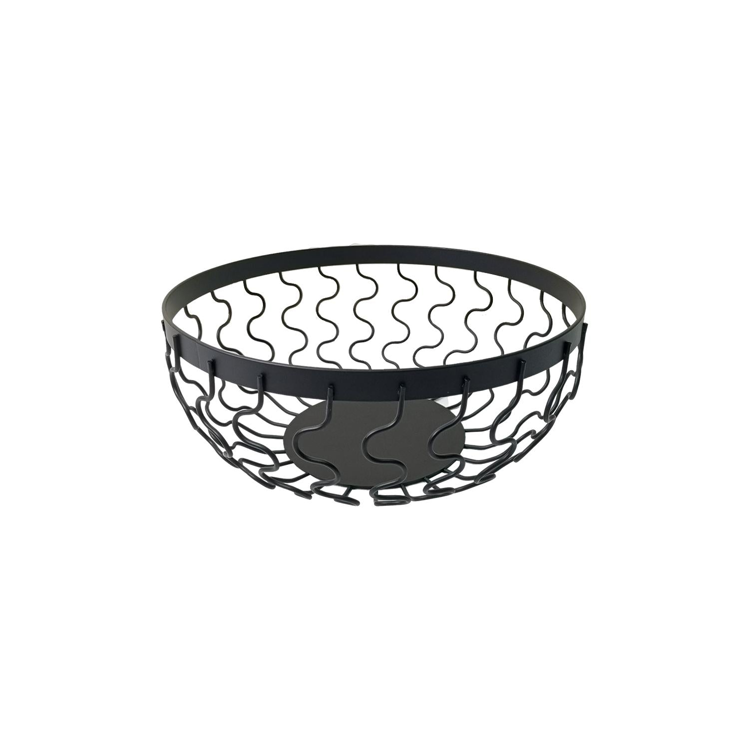 Canasta de frutas de metal con diseño de onda Organizador de cocina resistente Porta-esponja para fregadero Cesta