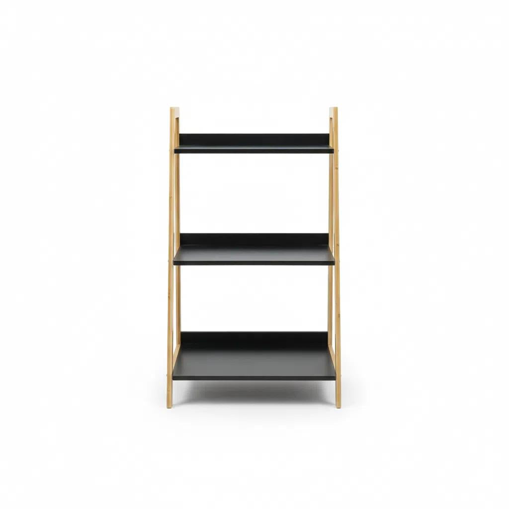 Estante Multifuncional sin Perforación de Bambú Natural y MDF Alta Densidad Organizador de Cocina con Capa Superior para Condimentos y Capa Inferior para Papel de Cocina