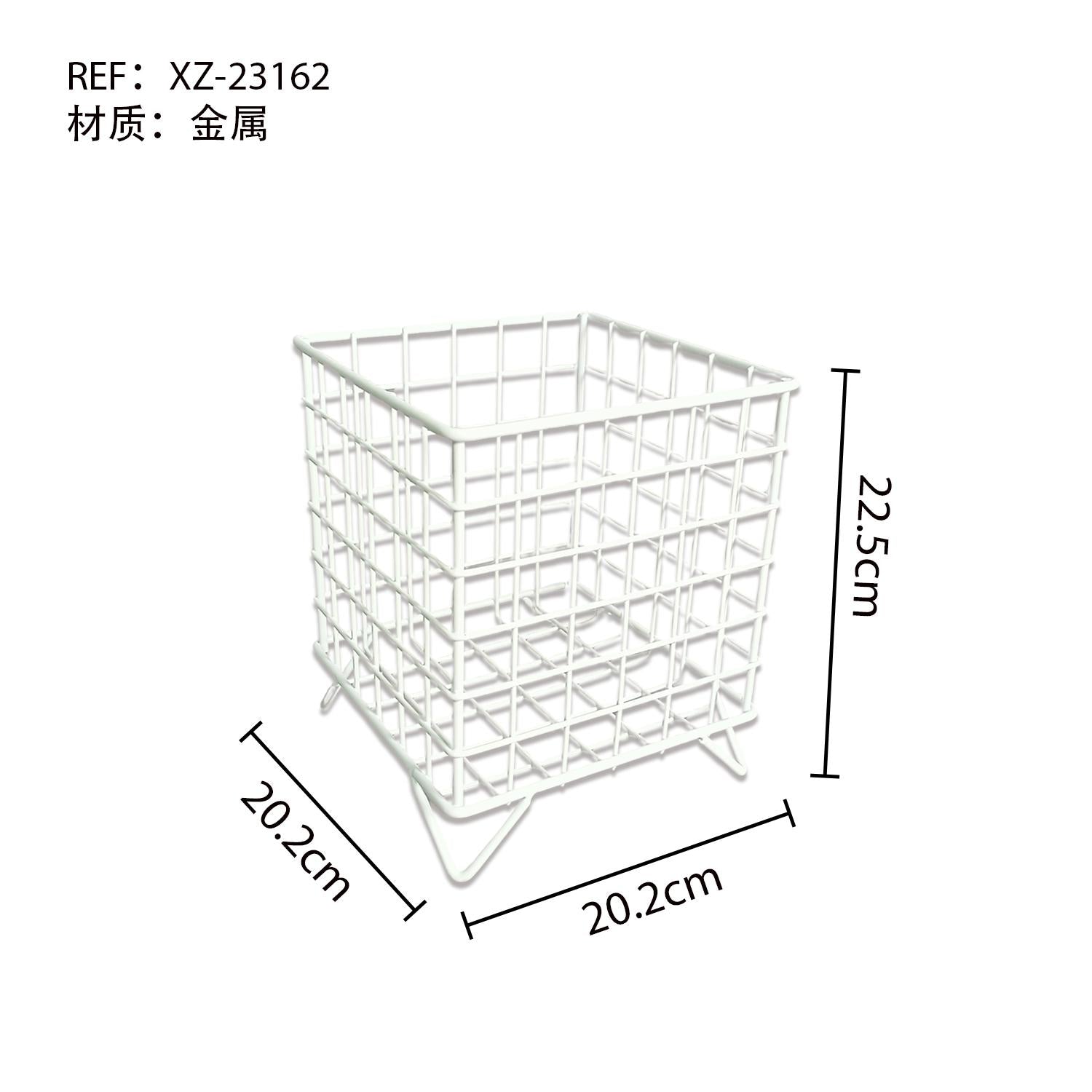 Cesta Cuadrada de Malla Metálica Multifuncional 20.2cm×20.2cm×22.5cm Estilo Industrial para Almacenamiento en Hogar Porta-esponja para Fregadero de Metal Organizaciónhogar Almacenajepráctico Diseñoindustrial