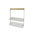 Organizador de cocina de metal y bambú para encimera, ideal para guardar condimentos. Ahorra espacio y es estable y duradero. Set de almacenamiento de especias