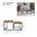 Mesa Auxiliar Combinable de Bambú y Metal para Sala de Estar 40x40x45 cm y 35x35x38 cm Estructura Metálica Resistente Superficie Natural Diseño Funcional Ahorradora de Espacio Ideal para Sofá o Terraza
