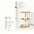 Estantería Triangular XZ-2253-1 de 3 Niveles para Baño Bamboo + Hierro 70cm×30cm Resistente al Agua Soporta 5kg por Nivel Organización Inteligente Sin Perforaciones