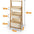 LIN HOME Bombu RS22118 rek met 3 opbergdozen van polyesterweefsel, organizer voor kleine dingen voor badkamer of keuken shelf corner soportes y estanterías garaje resistente al óxido ropa ampliable electrónica ajustable 5 capas