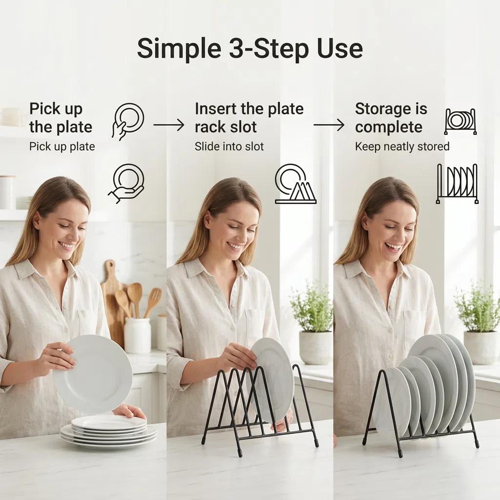 Set de Organización para Cocina Porta-tablas Ondulada 6 Compartimentos + Canasta de Frutas Aérea Diámetro 25cm Resistente y Estable OrganizacionCocina PortaTablas CanastaDeFrutas