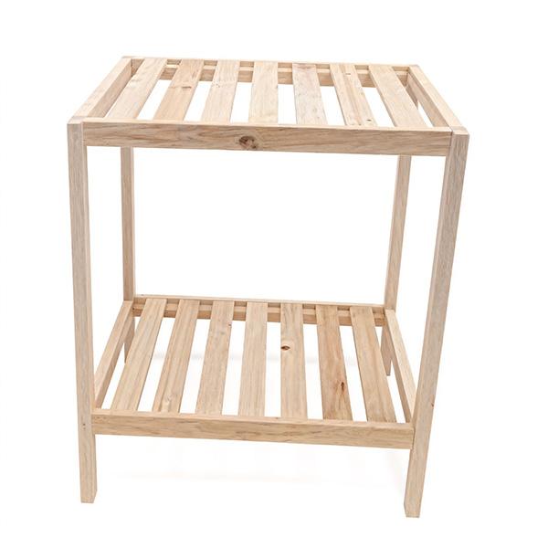 Estante de Madera Claro de Dos Capas para Hogar Pequeño Diseño Abierto y Elegante Soporta hasta 5 kg Organización Hogar Abierta muebles en oferta