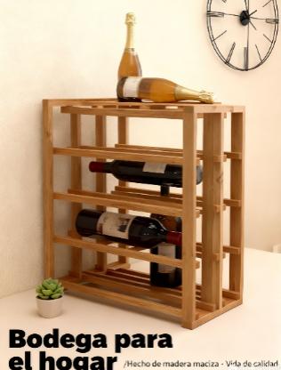 Estantería de Vino de Madera Maciza Multicapa para Uso Doméstico 39cm×30cm×29cm Diseño Escalonado Tres Niveles Soporta 6 Botellas Cada Nivel Organización y Decoración Ideal para Cocina o Bodega