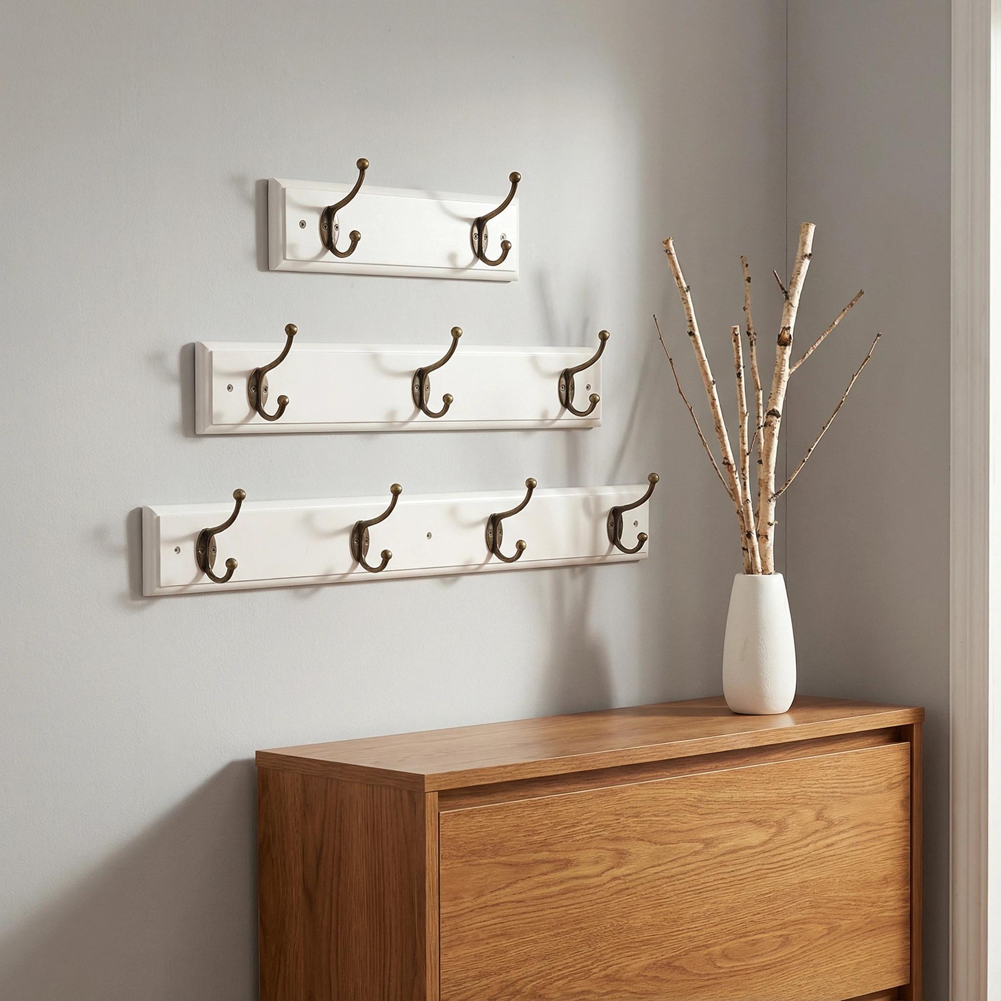 Estante Colgante para Pared Organizador Multifuncional de Metal y Madera Soporta hasta 5 kg Instalación Fácil sin Perforaciones para Baño Cocina y Dormitorio