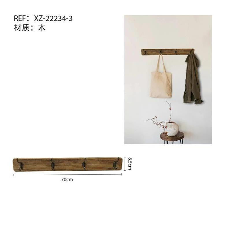 Gancho de Pared de Madera Doble sin Taladro para Organización Multifuncional Instalación Fácil Soporta hasta 5kg Diseño Minimalista Madera Maciza Ideal para Principiantes
