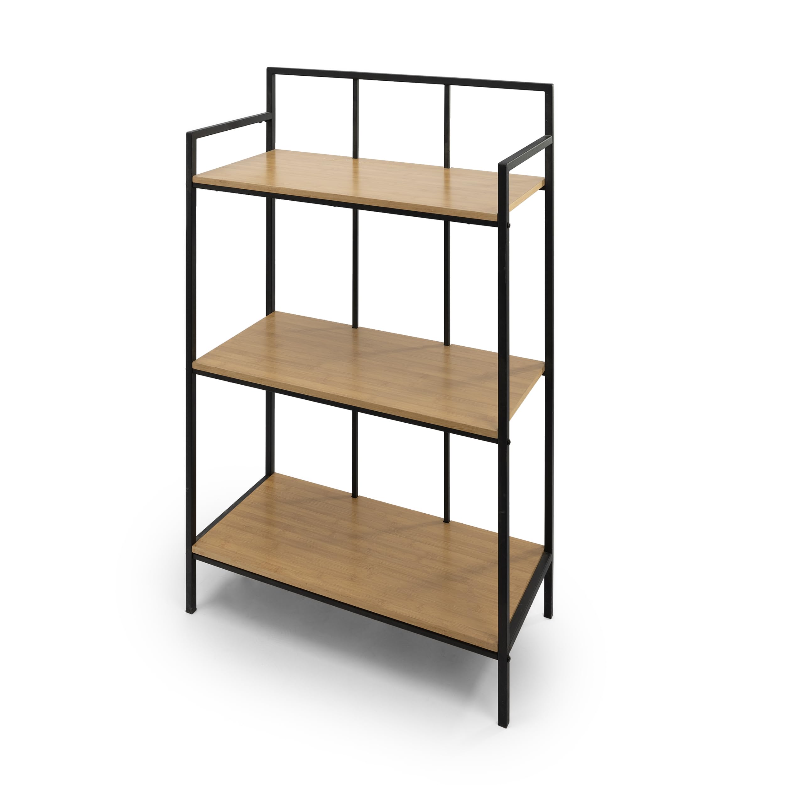 LIN HOME Estante Para Zapatos de Madera y Metal Doble Material Tablero de Madera Maciza Estructura Metálica Reforzada Almacenamiento Eficiente en Capas Diseño Abierto Versátil y Minimalista 3-Tier Resistente y Estable