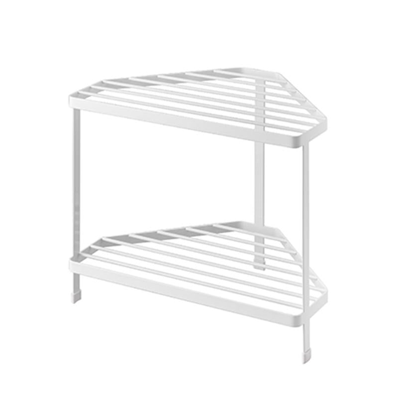 Estante de Metal Doble Triangular para Cocina de Colocación Directa Negro/Blanco Rack de cocina muebles en oferta Botellero Resistente a la Corrosión y Duradero Almacenamiento en Dos Niveles EstanteTriangularDeCocina Instalación Rápida