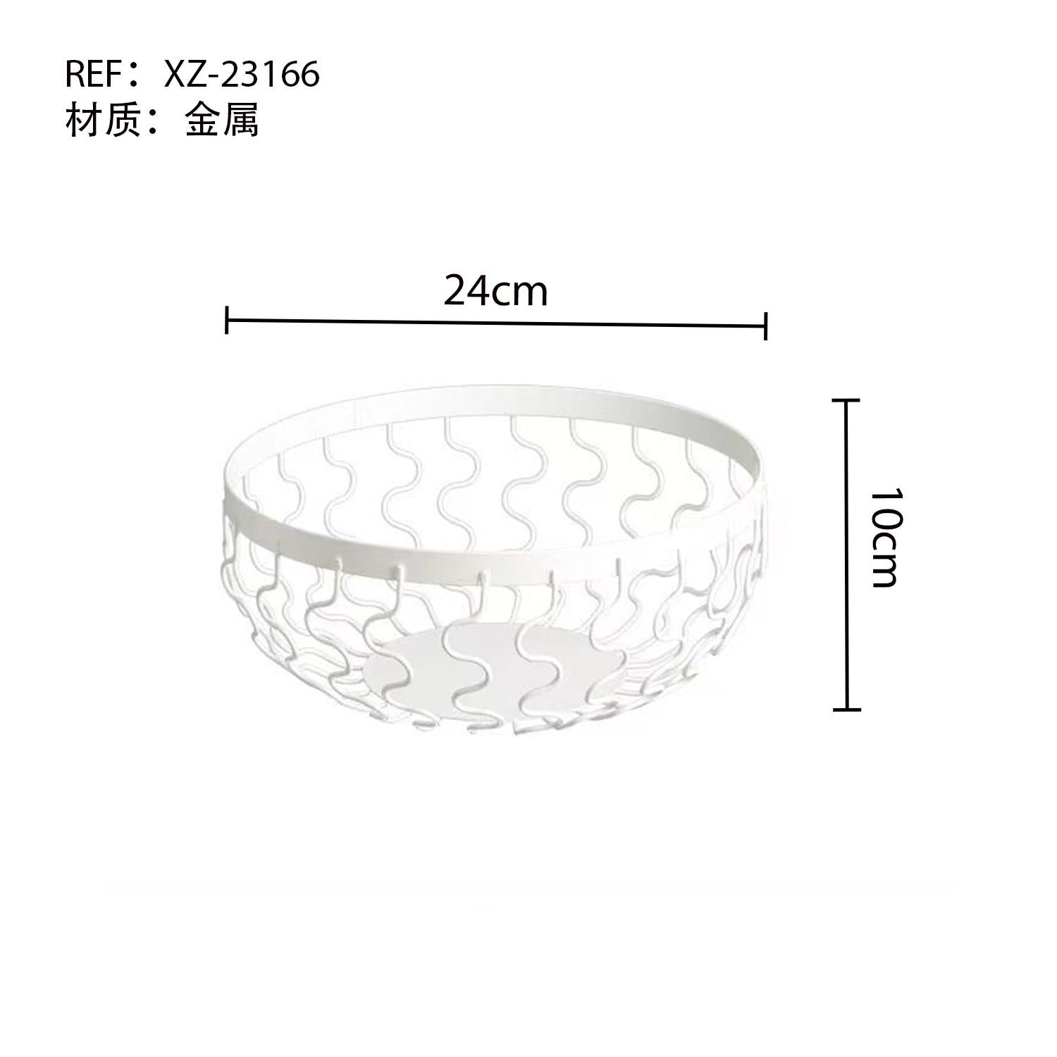 Canasta de frutas de metal con diseño de onda Organizador de cocina resistente Porta-esponja para fregadero Cesta