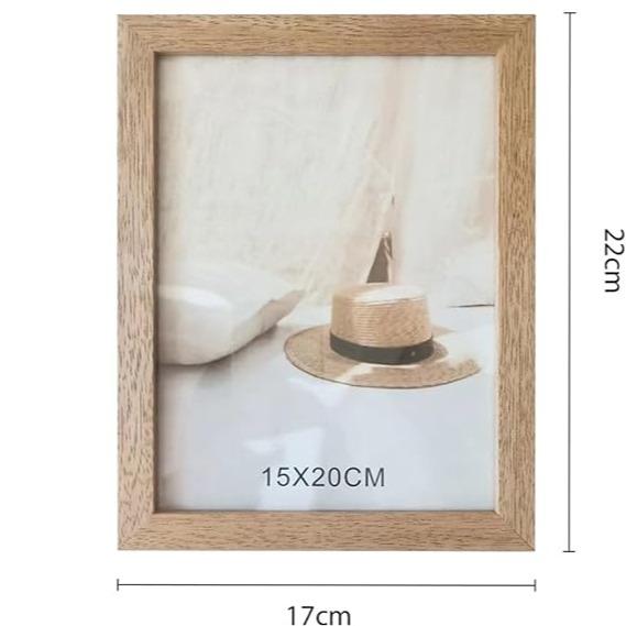 Marco de Madera Maciza Estilo Nórdico Minimalista Versátil para Uso Doméstico Alta Calidad Textura Natural Diseño Ecológico y Saludable Marco delgado de 1.8cm con uniones en ángulo de 45°