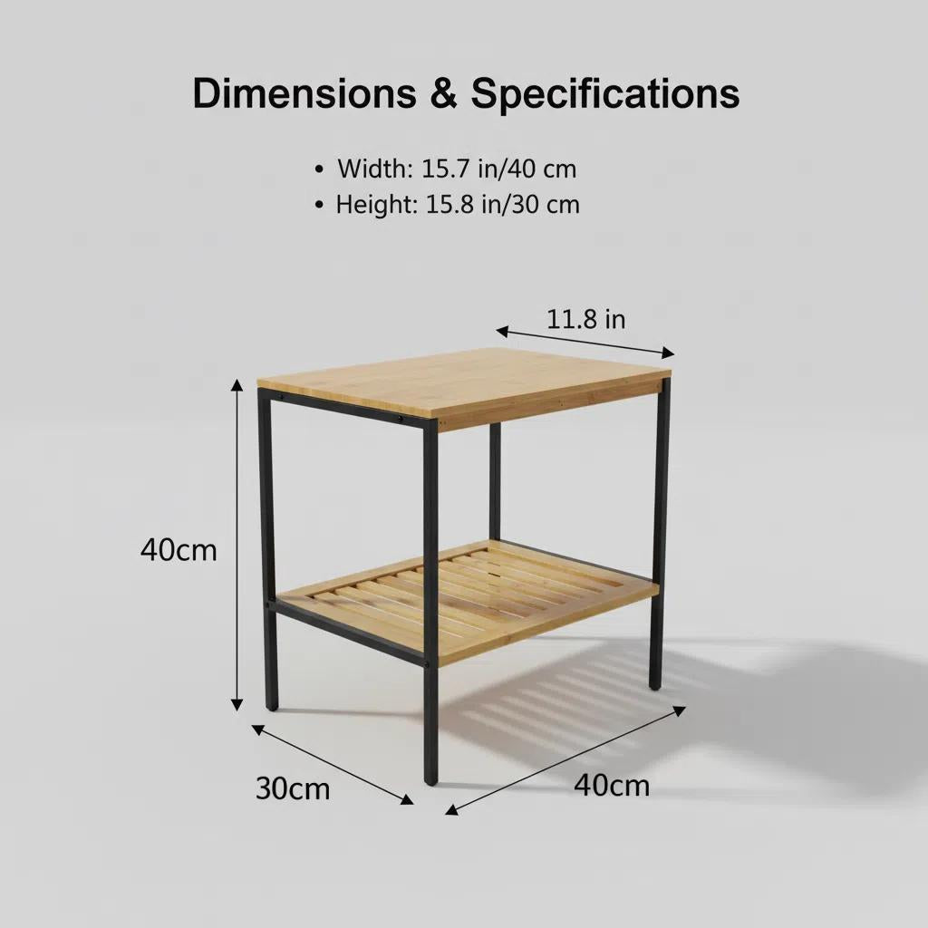 Estante de Bambú y Metal | Organizador Minimalista | Mueble Ecológico para el Hogar Rack de cocina en oferta