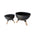 LIN HOME RS22027 Jarras de Hierro Forjado Set de 2 para Plantas Resistente a la Corrosión Diseño Nórdico con Perforaciones para Jardín de Balcón y Oficina