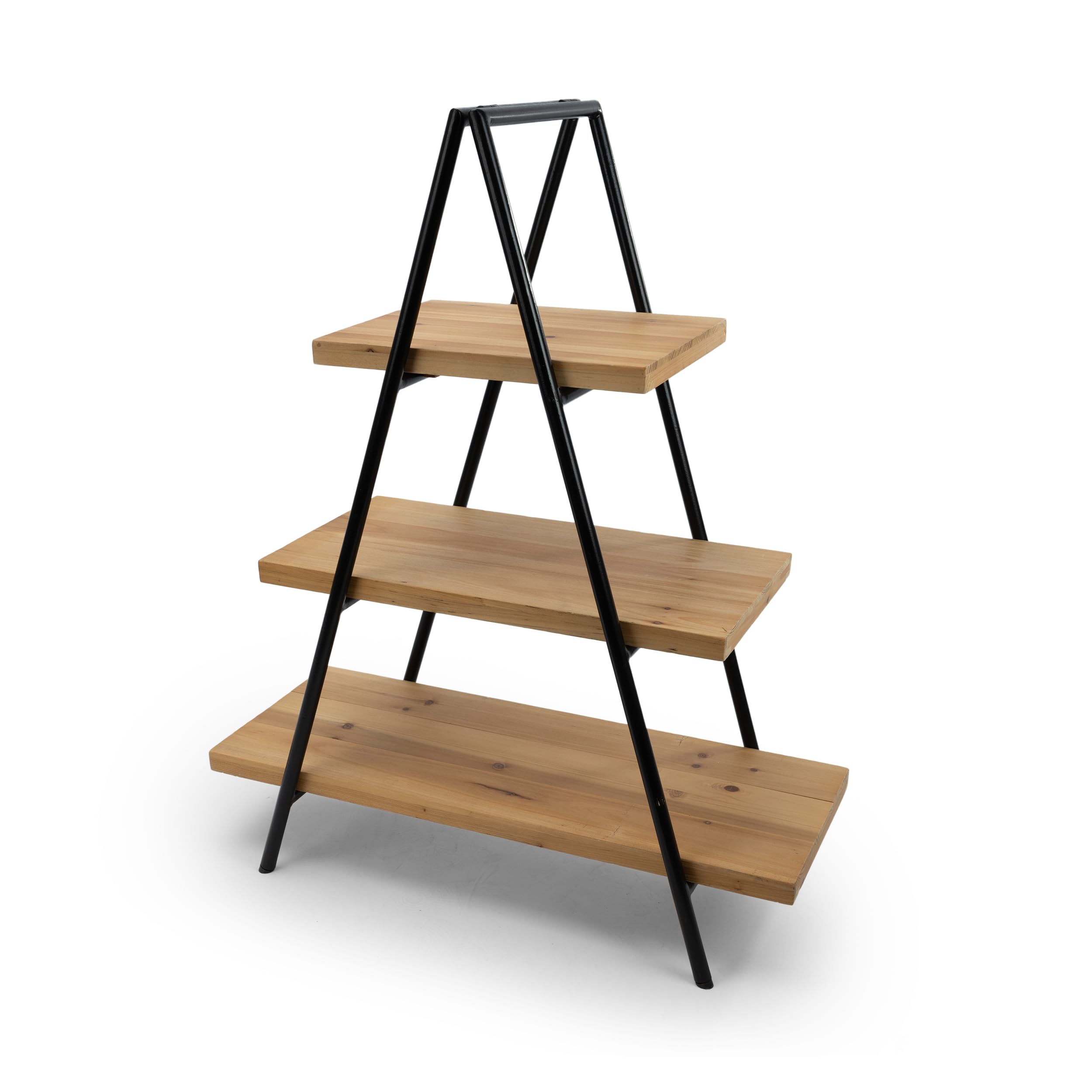 XZ-210048V Estante Organizador de Madera Natural Pirámide para Baño Alacena Lavandería Estantería Multifunción Soporte de Bambú Resistente al Óxido 5 Capas de Armario Cesta