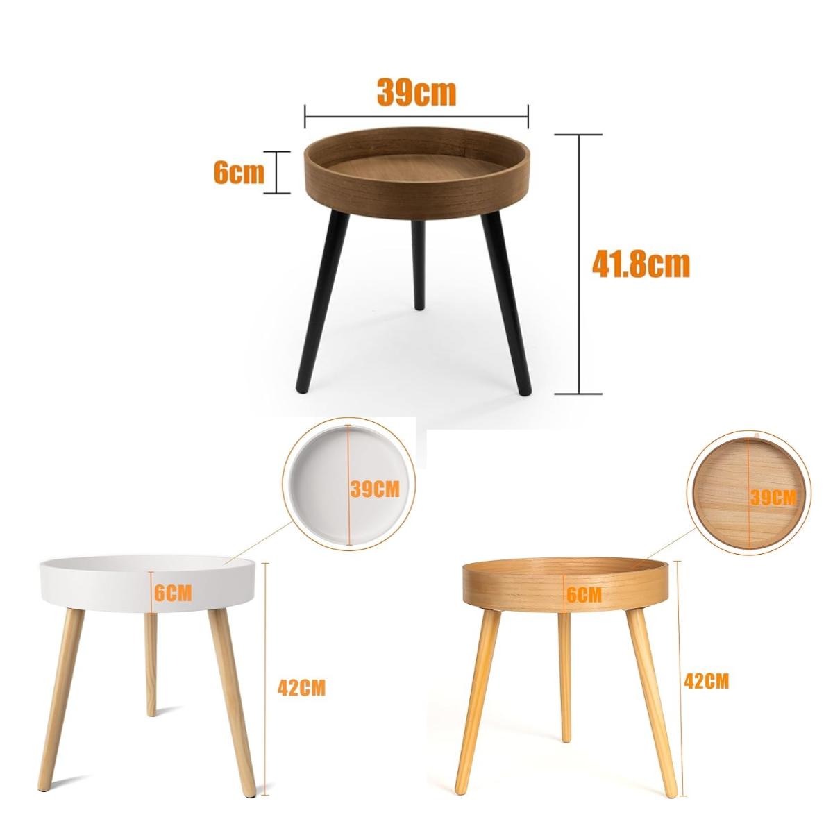 Bamboo Home Set | Carved Tissue Box + Round Side Table
