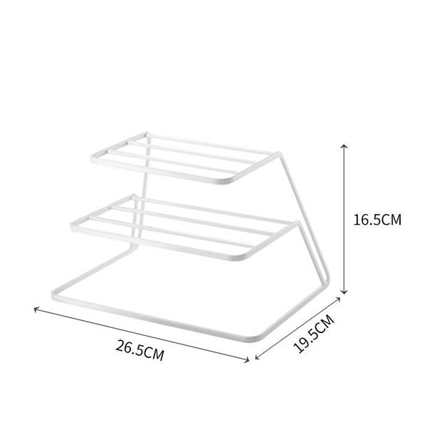 Organizador de Platos de Metal de 3 Capas - Estante para Cocina Ahorro de Espacio Porta-esponja Set de almacenamiento de especias Rack de cocina