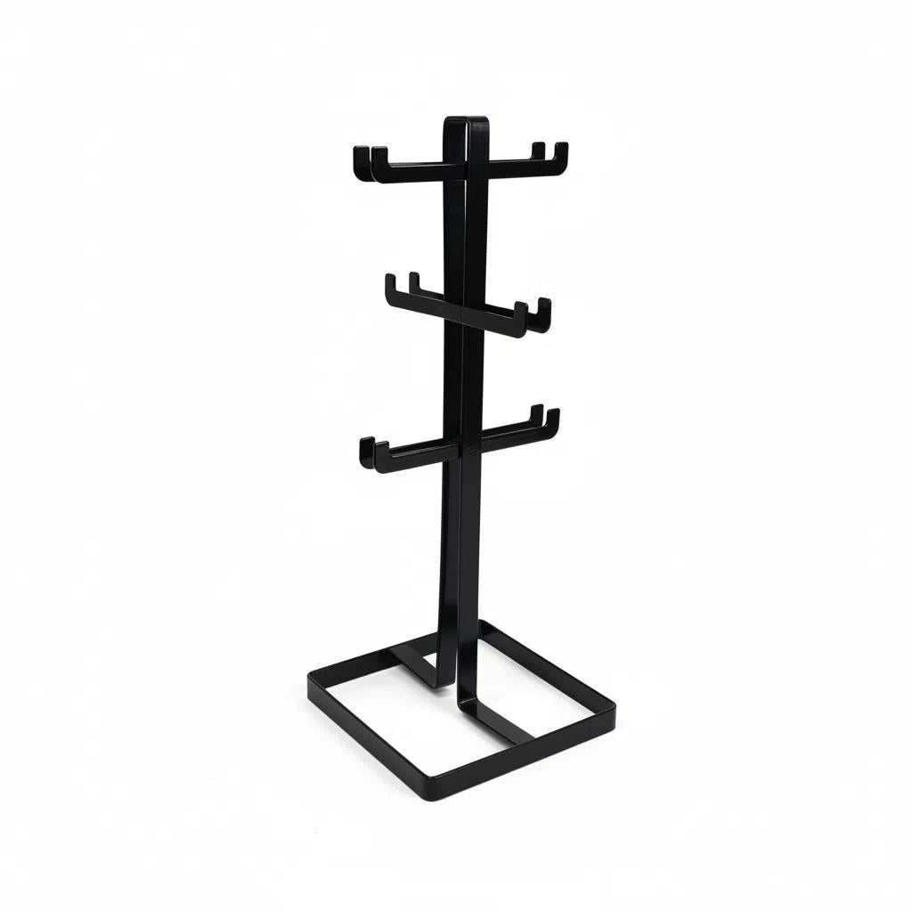 Portavasos de Metal Multicapa para Tazas y Copas Diseño Moderno con Ganchos Múltiples y Base Estable Estante Ajustable Ideal para Cocina y Organización Hogar 38.5 cm