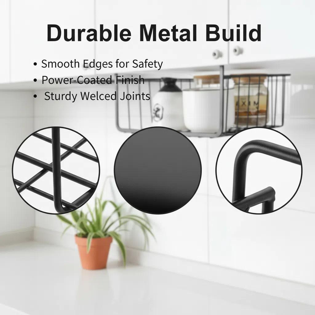 Estante Colgante para Armarios  Organizador de Metal sin Taladrar ajustable para fregadero Porta-esponja Set de almacenamiento de especias Rack de cocina