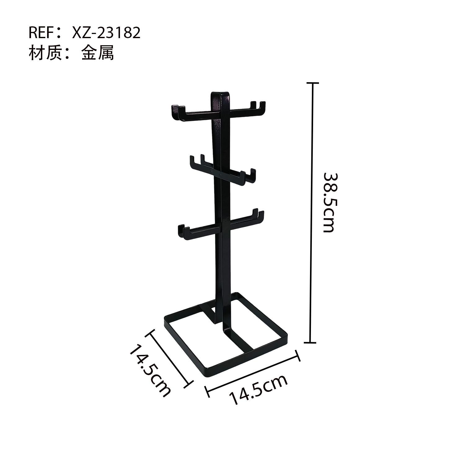 Portavasos de Metal Multicapa para Tazas y Copas Diseño Moderno con Ganchos Múltiples y Base Estable Estante Ajustable Ideal para Cocina y Organización Hogar 38.5 cm