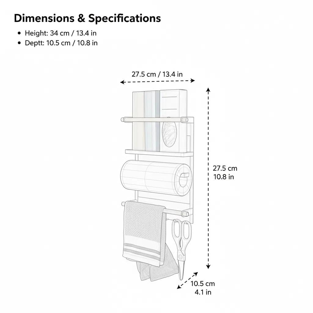 Estante Magnético para Nevera Sin Perforar Organizador de Cocina Set de almacenamiento de especias