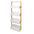 LIN HOME XZ-22129 Estante de Madera Natural con Marco Metálico, 4 Niveles, para Baño, Armario, Lavandería, Multifuncional, Capacidad de Carga 10kg, Diseño Moderno y Resistente
