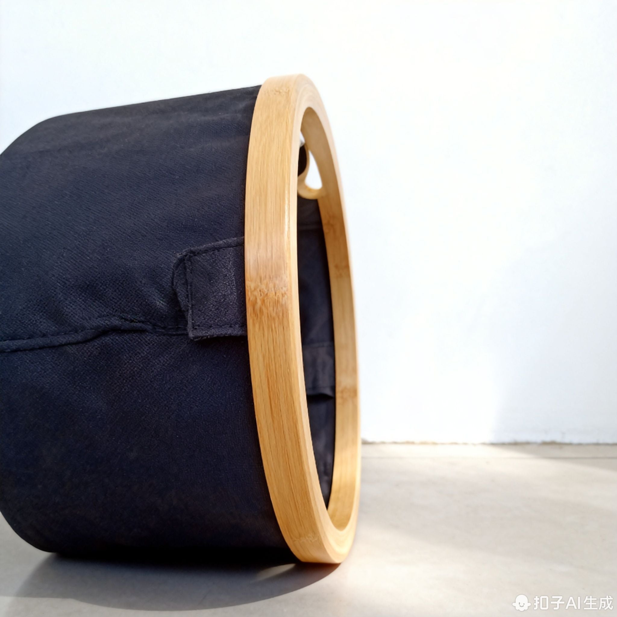 Cesta Organizadora Plegable de Bambú y Tela para Hogar Minimalista