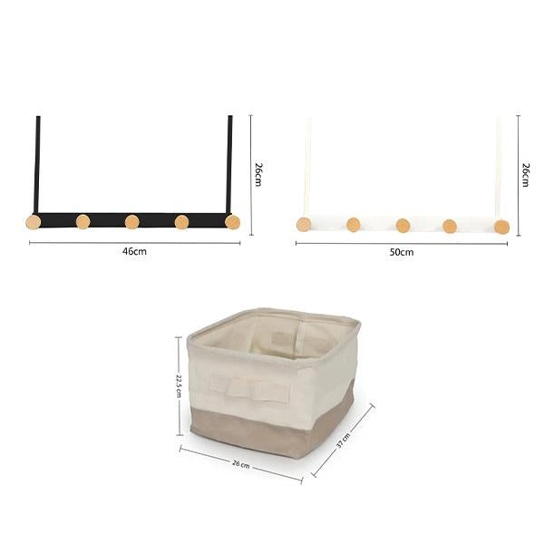 Set de Organización Hogar | Gancho para Puerta + Cesta de Almacenaje | Multifuncional