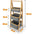LIN HOME Bombu RS22118 rek met 3 opbergdozen van polyesterweefsel, organizer voor kleine dingen voor badkamer of keuken shelf corner soportes y estanterías garaje resistente al óxido ropa ampliable electrónica ajustable 5 capas