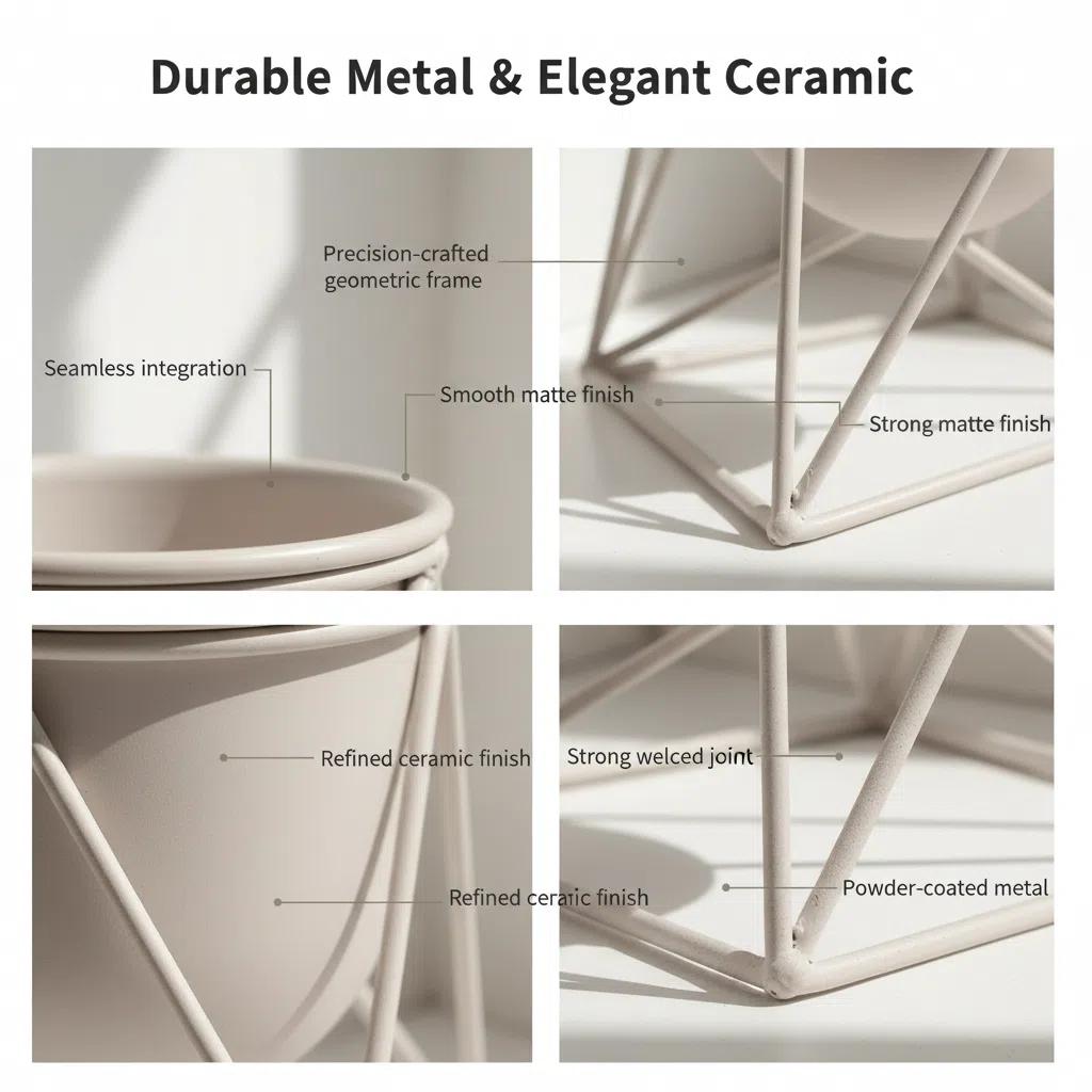 Soporte de Hierro Minimalista para Plantas Pequeñas | Macetero de Hierro