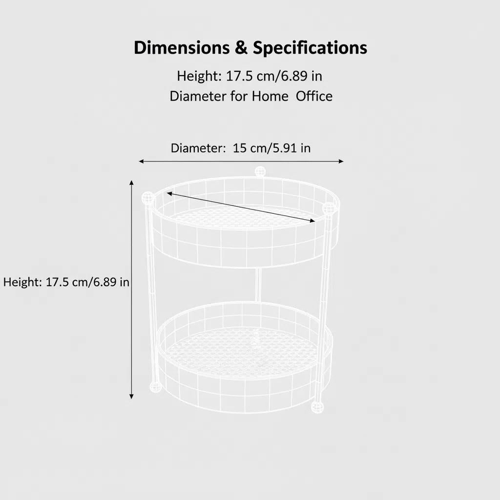 Platos de Organización de Hierro Negro Redondo Organizador de Mesa Moderno para Sala y Dormitorio Porta-esponja para fregadero