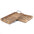 Serve con Elegancia Natural Perfecto para Desayuno en Cama Set de 2 Bandejas Vintage de Madera Maciza con Asas Metálicas Reforzadas y Tapones Antideslizantes para Salón Cocina y Comedor Capacidad 5kg Tamaño 35x25x5cm
