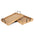 Serve con Elegancia Natural Perfecto para Desayuno en Cama Set de 2 Bandejas Vintage de Madera Maciza con Asas Metálicas Reforzadas y Tapones Antideslizantes para Salón Cocina y Comedor Capacidad 5kg Tamaño 35x25x5cm