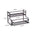 Estantería metálica doble para encimera  Organizador de frascos de condimentos para fregadero Porta-esponja Set de almacenamiento de especias Rack de cocina