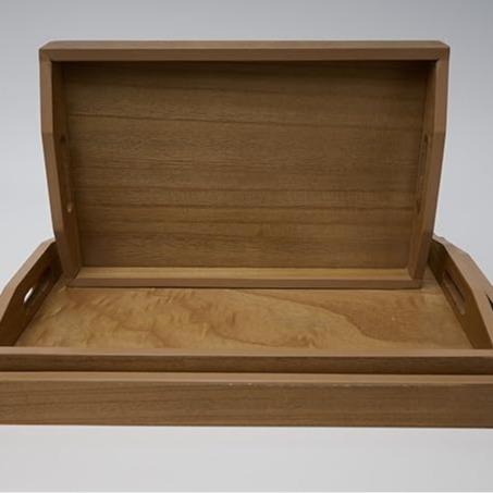 Set de 3 bandejas  para organización hogar Bandejita de madera