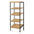 LIN HOME XZ-22120 Organizador Multifuncional de Madera Natural con Marco Metálico 5 Niveles de Almacenamiento para Baño Armario y Cocina Resistente a Arañazos