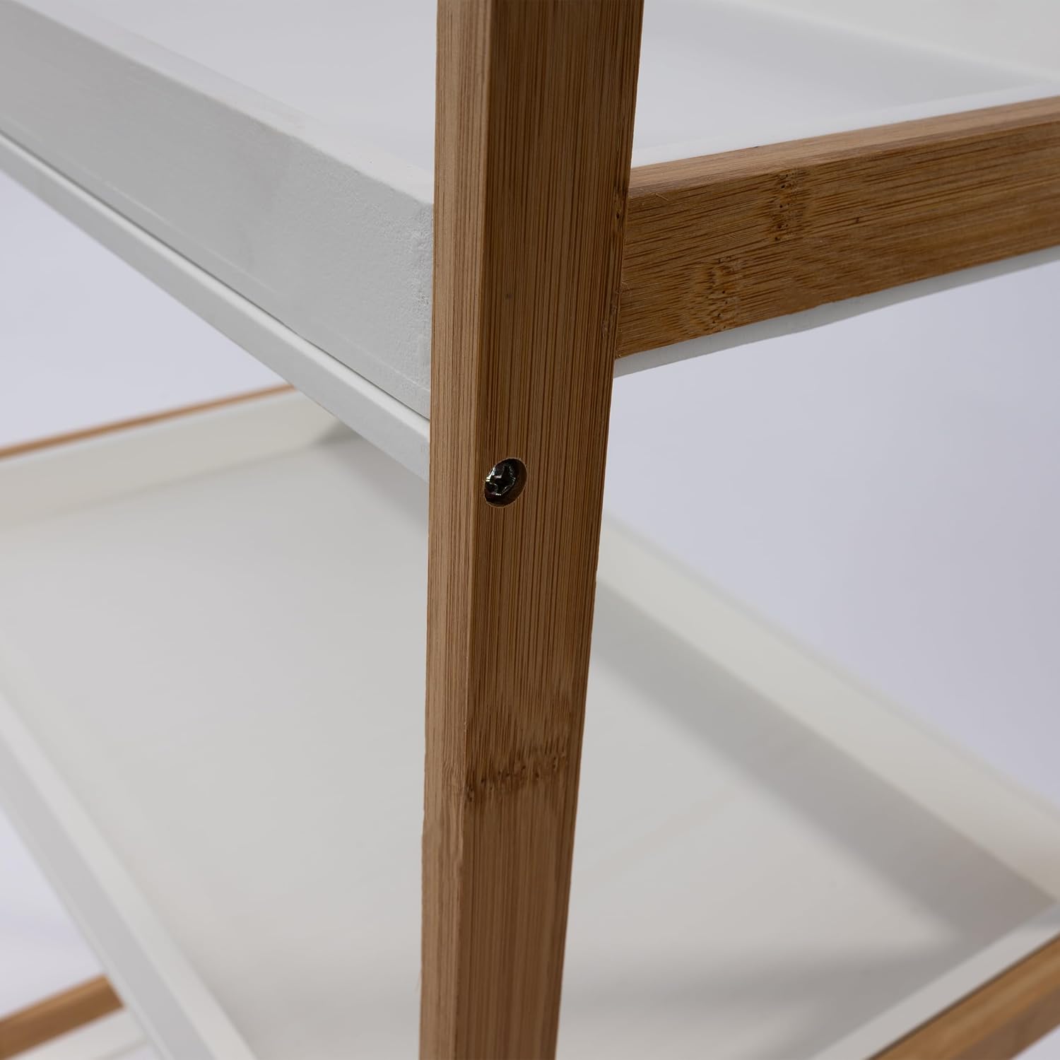 Zapatero de 2 Niveles 52.5x30x56cm de Madera y Bambú - Estantería Multiuso con 2 Estantes para Entrada de Casa