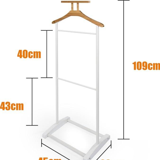 Perchero de Metal y Bambú con 3 Niveles para Organización Hogar 109x45x28cm Ideal para Dormitorios y Apartamentos Pequeños Resistente y Duradero Solución de Almacenamiento