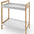 Zapatero de 2 Niveles 52.5x30x56cm de Madera y Bambú Estantería Multiuso con 2 Estantes para Entrada de Casa Diseño Compacto y Elegante Material Duradero y Espacio Ahorrador