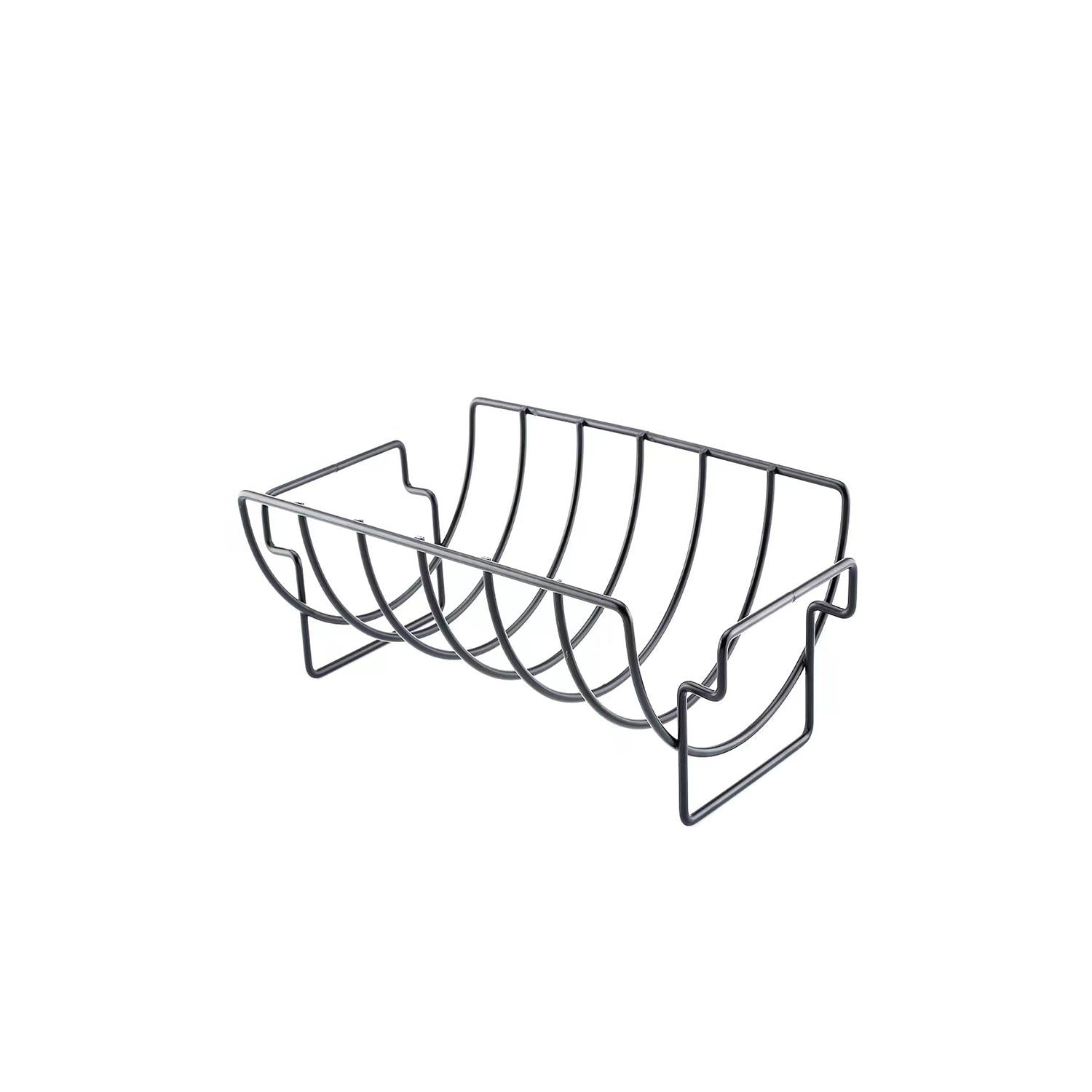 Soporte Metálico para Filetes Rejilla Ondulada 35cm×19cm Resistente al Calor Tecnología Anti-Pérdida de Jugo Ideal para Asar Alitas o Verduras en Horno o Parrilla Doméstica