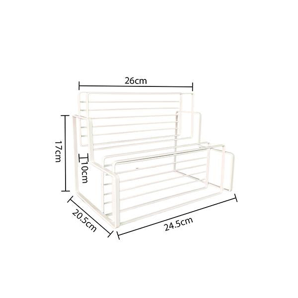 Estantería metálica doble para encimera  Organizador de frascos de condimentos para fregadero Porta-esponja Set de almacenamiento de especias Rack de cocina