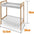 Vida Sostenible TikTok Estante de Bambú Estilo Nórdico - Impermeable y Resistente al Humo Organizador de Baño con Tablero MDF y Marco FSC Soporta 8kg Superior/10kg Inferior