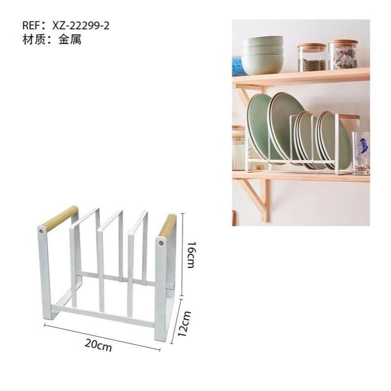 Soporte de Platos de Metal Multicapa para Cocina Porta-esponja Diseño Minimalista Estabilidad Durabilidad 20cm×12cm×16cm Dos Niveles para Platos Tazas y Tapas Estilo Moderno