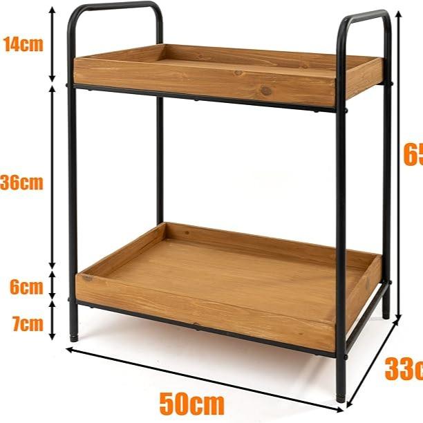 Estante Doble de Madera y Hierro para Organización Inteligente muebles en oferta